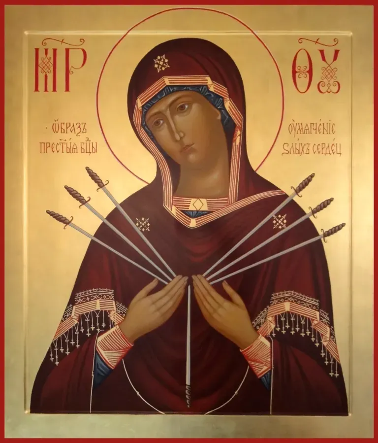 Ikon Theotokos Sang Pelembut Hati Yang Keras. Sumber: https://russianorthodoxchurchcardiff.com/the-mother-of-god-the-softener-of-evil-hearts