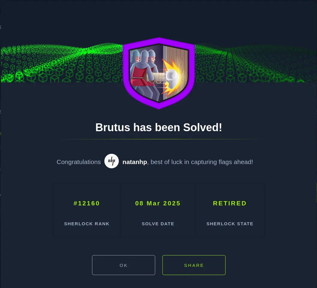 Achievement HTB Brutus